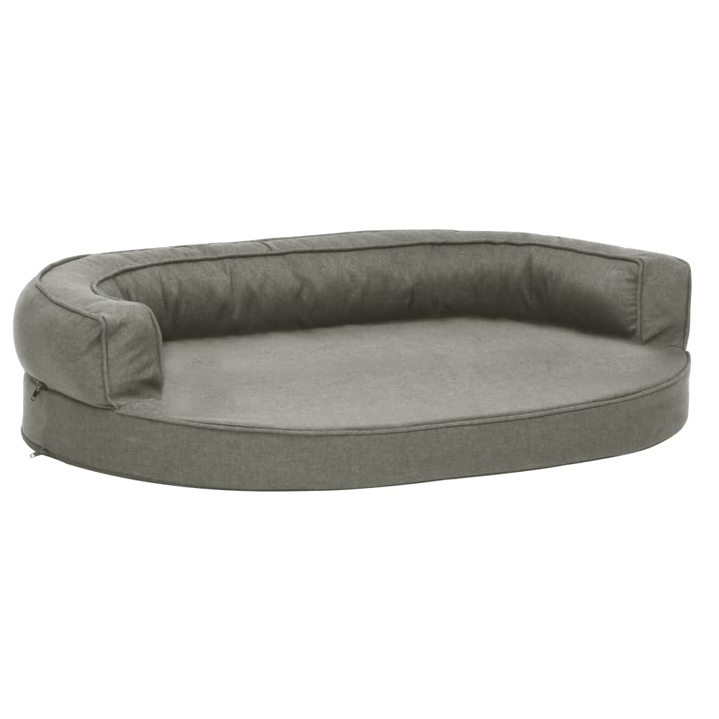 Vidaxl Chien lit ergonomique lin-look 75x53 cm gris