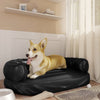 Vidaxl Dog Panier avec mousse ergonomique 88x65 cm en cuir artificiel noir