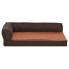 Vidaxl Dog Bed Ergonomic Line-look 75x53 cm Fleece Brown