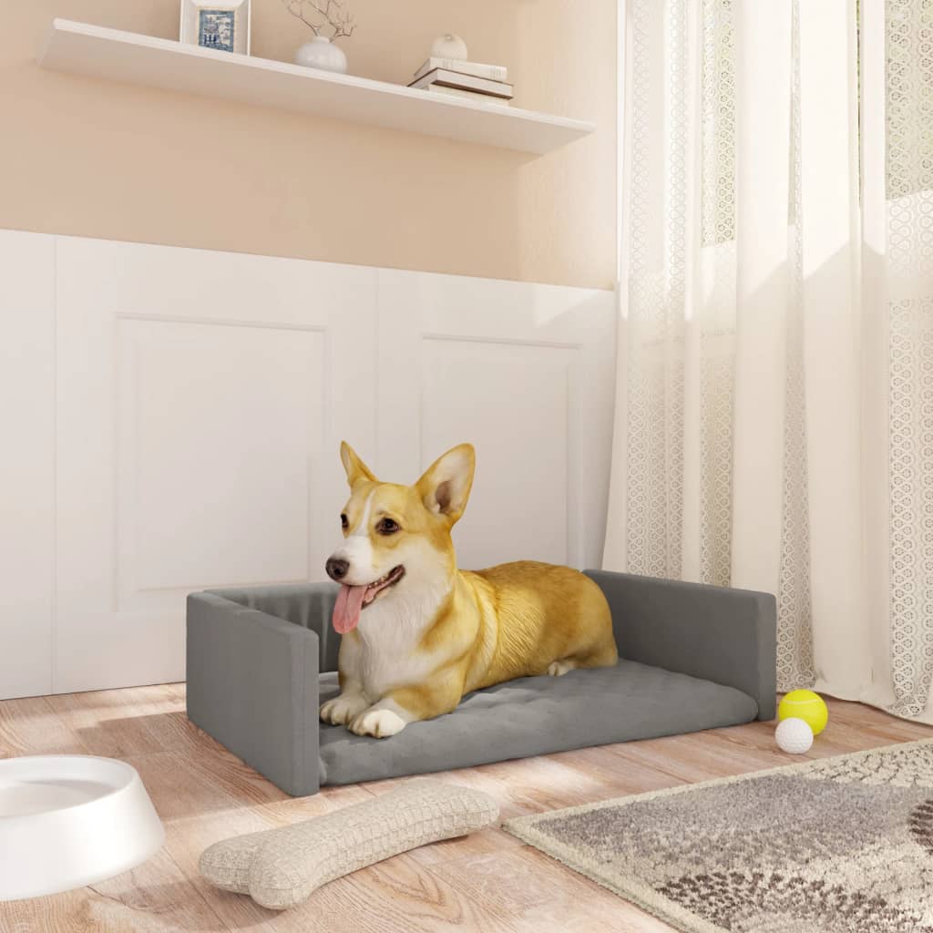 Vidaxl Car panier de chien Look 70x45 cm gris clair
