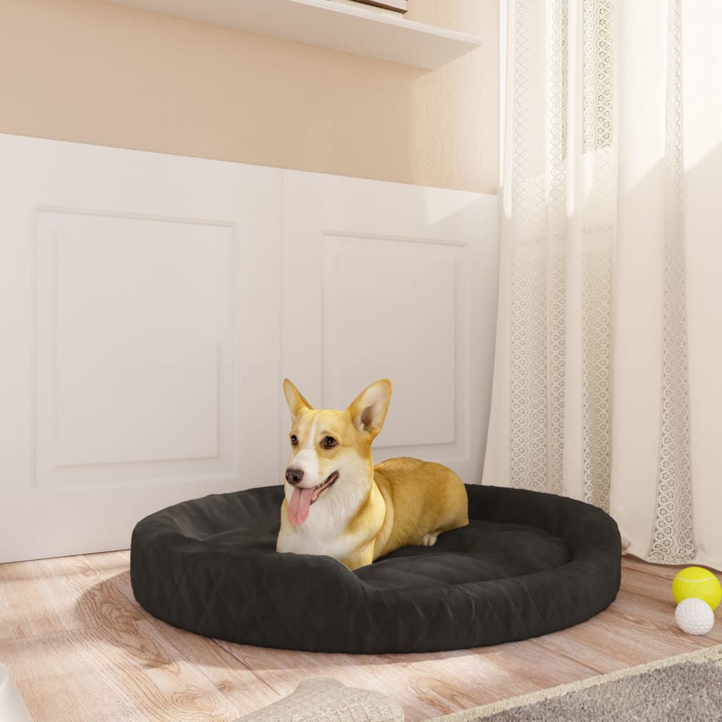 Vidaxl Dog Basket 70x55x23 cm en peluche noir