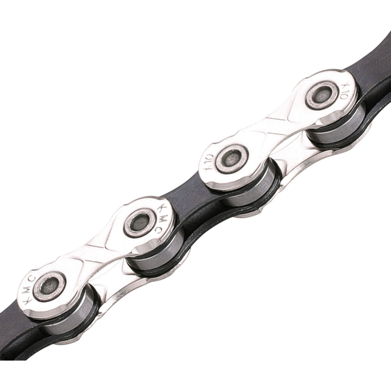 KM X10 Bicycle Chain 10 Speed ​​1 2x11 128 122 Silver Silver Black