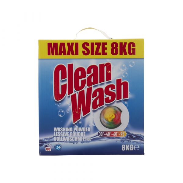 Lessive en poudre 8 Kilo, Clean Wash