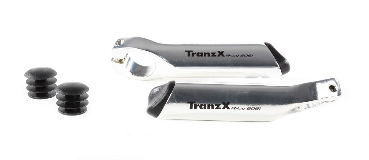 TranzX Tranzx jd-897 embouts de guidon alu argent 95 mm