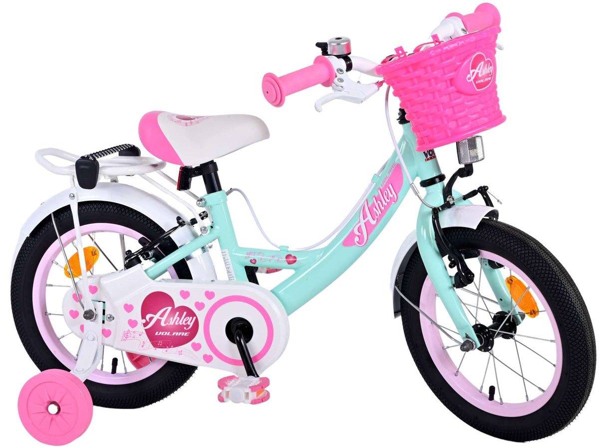 Volare Ashley Children's Bicycle - Girls - 14 pouces - vert - deux freins à main