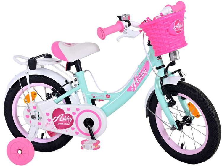 Volare Ashley Children's Bicycle - Girls - 14 pouces - vert - deux freins à main