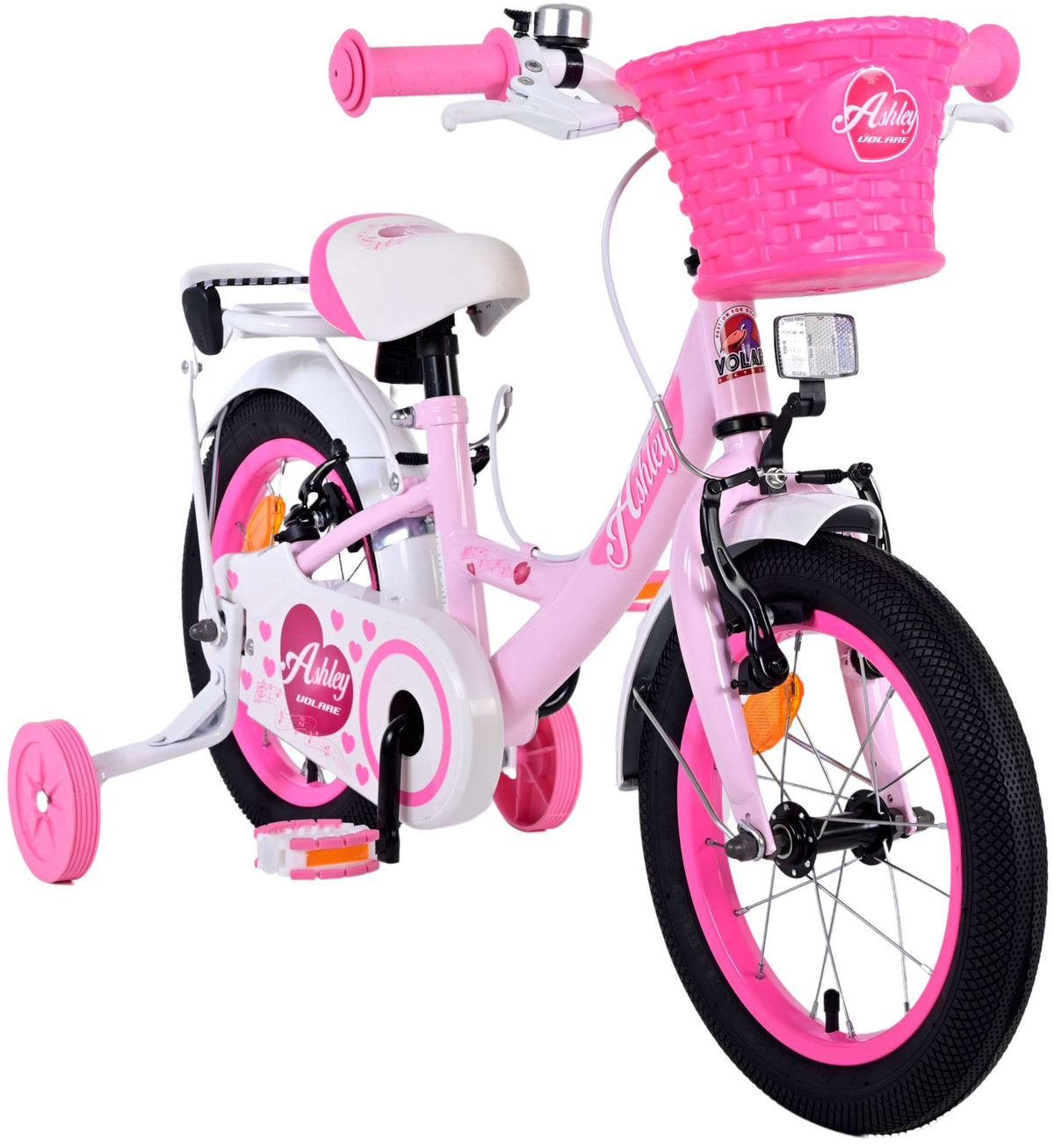 Volare Ashley Children's Bicycle - Girls - 14 pouces - Pink - deux freins à main