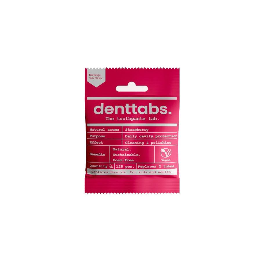 Comprimés de dentifrice denttabs avec fraise à fluor