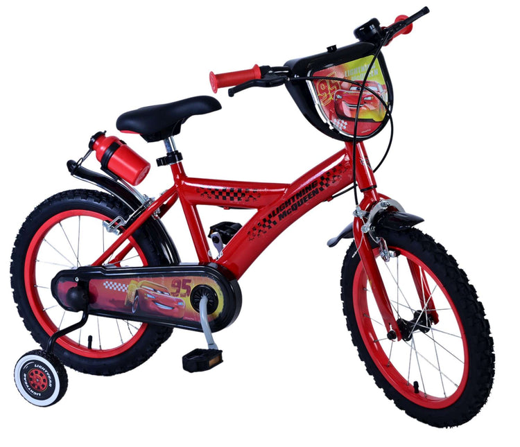 Disney Cars Children's Bicycle - Boys - 16 pouces - Rouge - Freins à deux mains