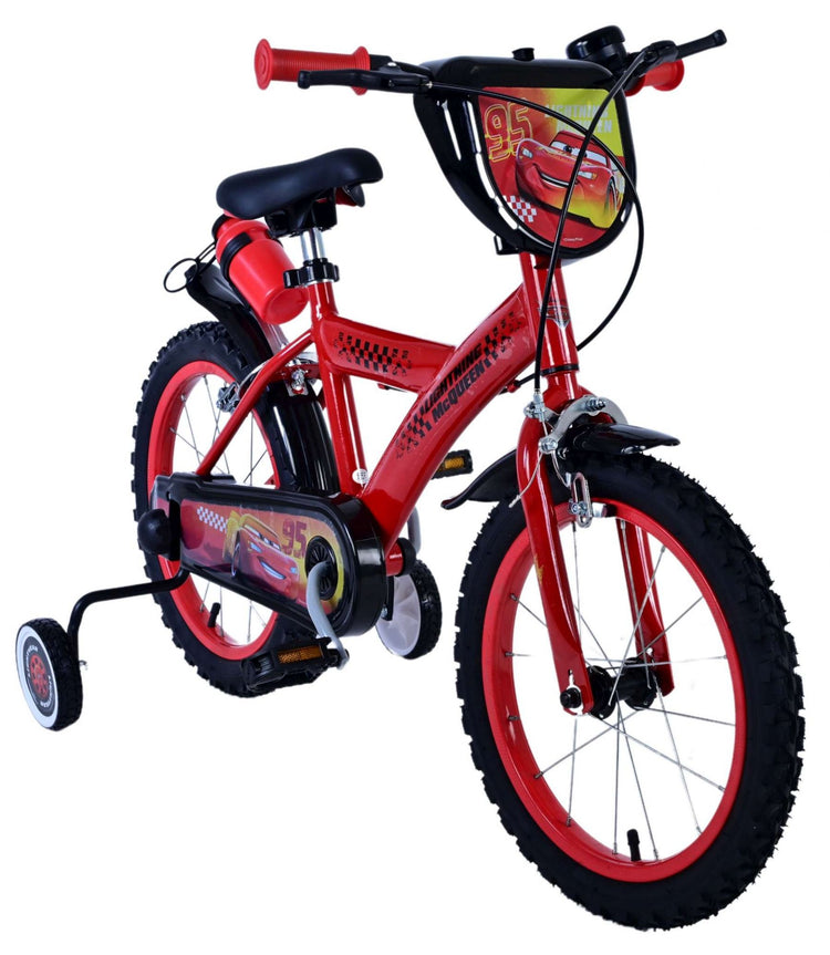 Disney Cars Children's Bicycle - Boys - 16 pouces - Rouge - Freins à deux mains