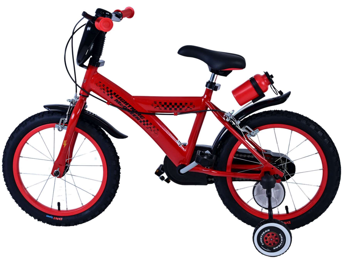 Disney Cars Children's Bicycle - Boys - 16 pouces - Rouge - Freins à deux mains