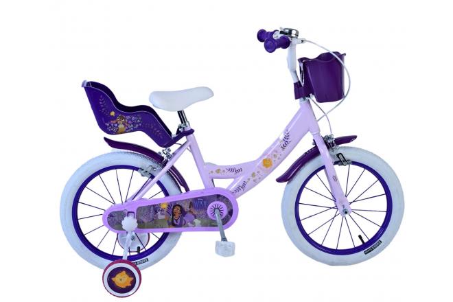 Souhaiter les filles de Kinderfiets 16 pouces pourpre deux freins à main