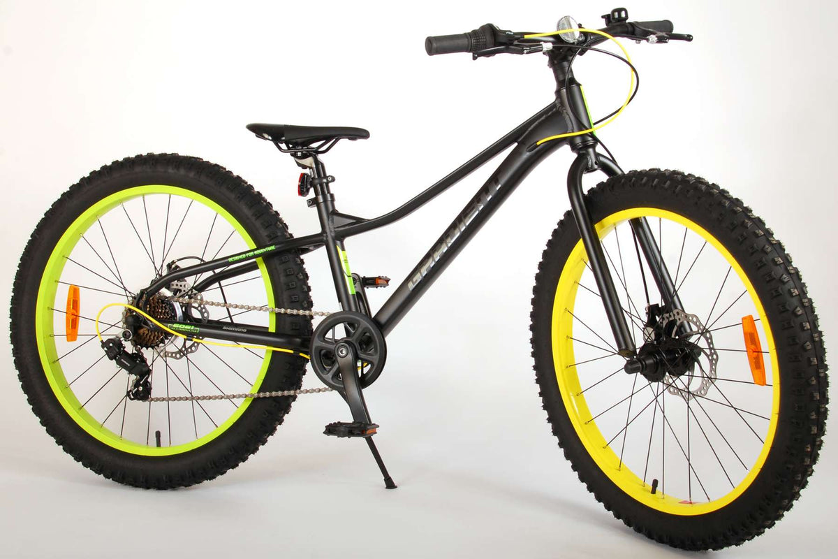 Volare Gradient Children's Bicycle - Boys - 24 pouces - jaune vert noir - 7 vitesses - collection Prime