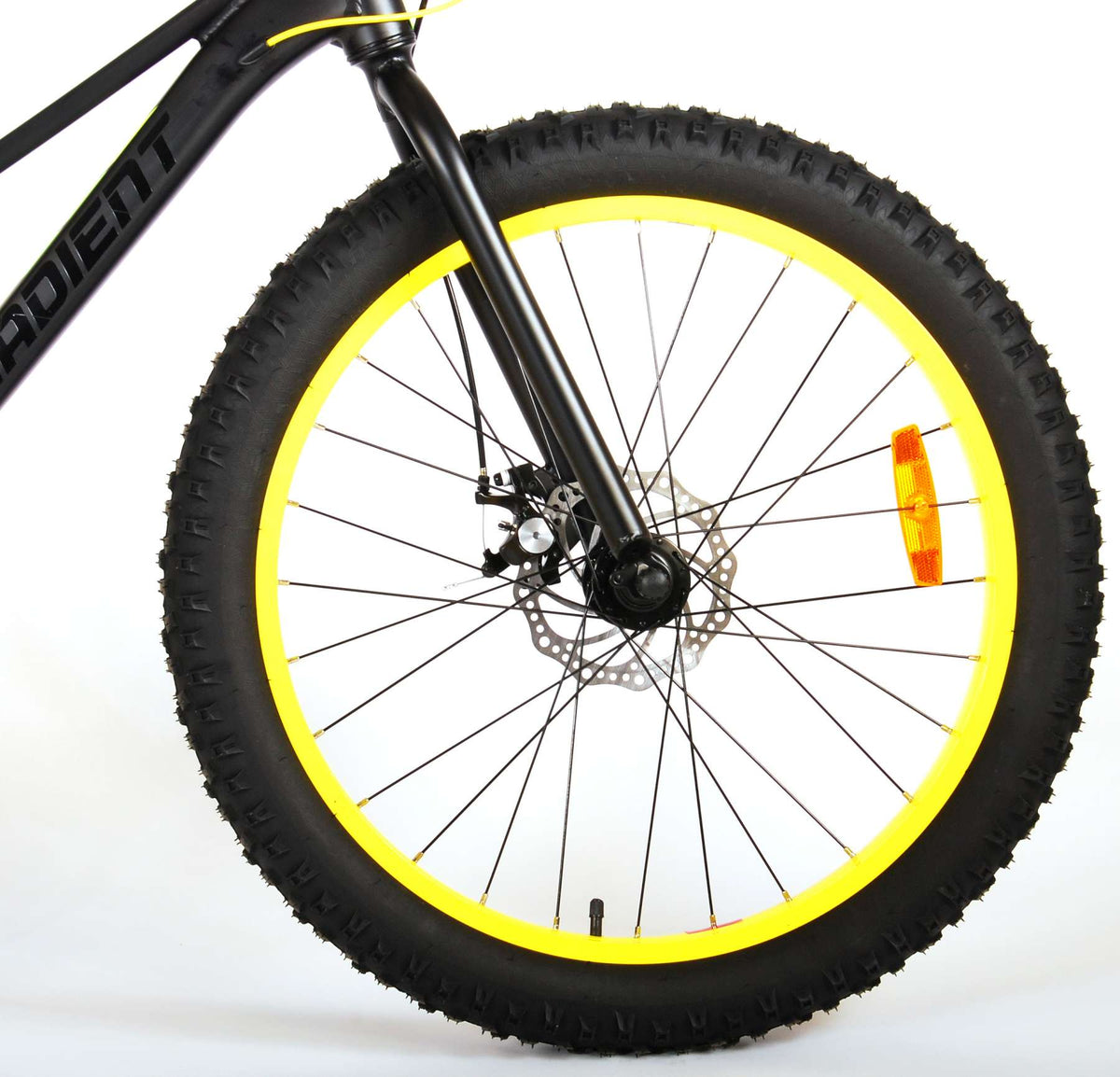 Volare Gradient Children's Bicycle - Boys - 24 pouces - jaune vert noir - 7 vitesses - collection Prime