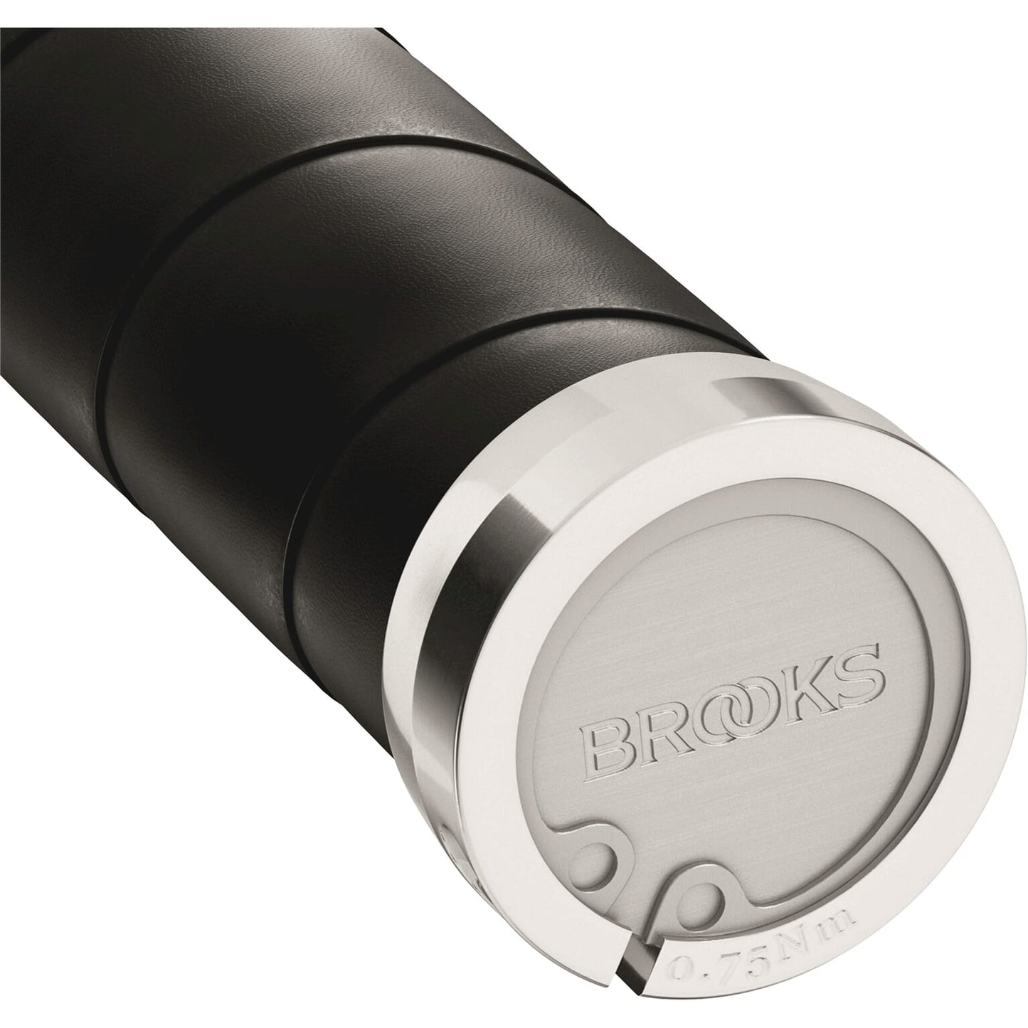 Brook's Handles Grips en cuir mince 100 130 mm noir