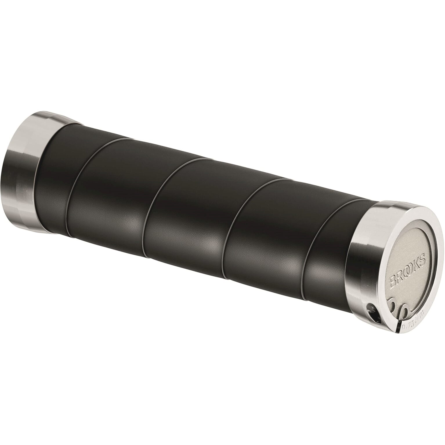 Brook's Handles Grips en cuir mince 100 130 mm noir