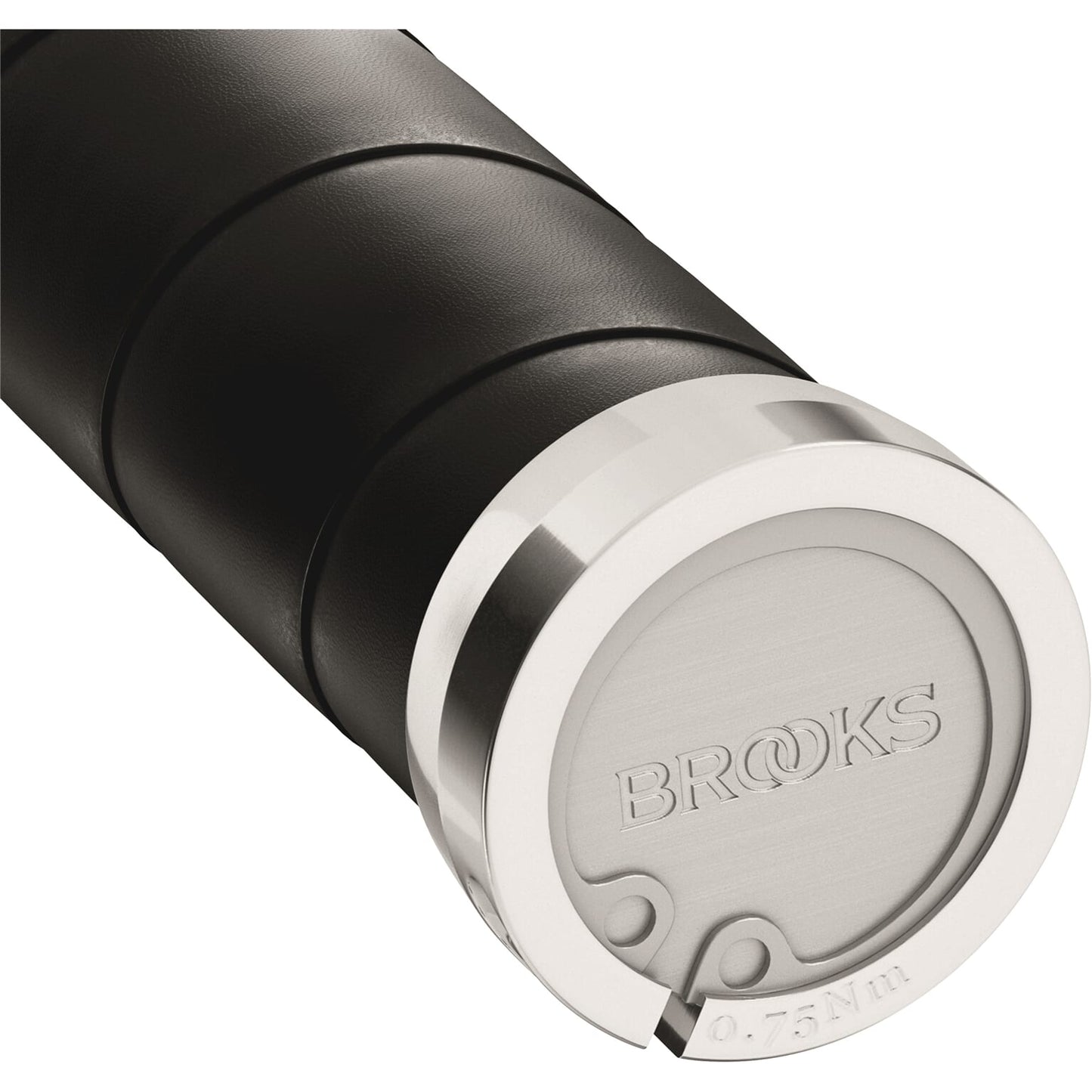 Brook's Handles Grip en cuir mince 130 mm noir