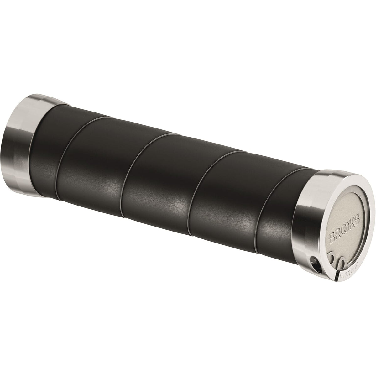 Brook's Handles Grip en cuir mince 130 mm noir
