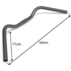 Trekking de direction ergotec 25,4 noire en acier