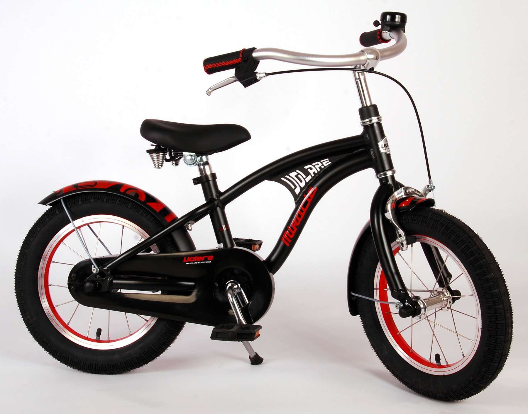 Volare Miracle Cruiser Children's Bike - Boys - 14 pouces - Matt Black - Collection Prime
