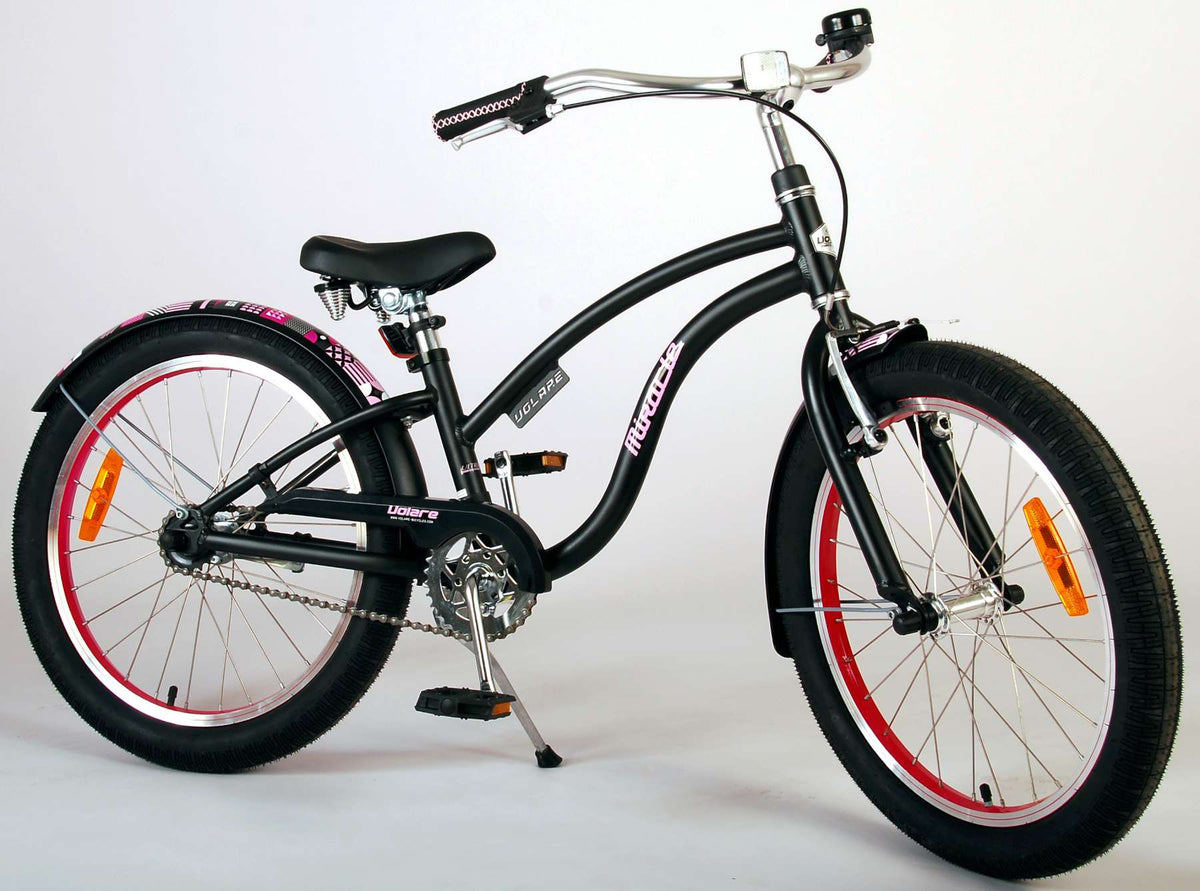Volare Miracle Cruiser Children's Bicycle - Girls - 20 pouces - Matt Black - Collection Prime