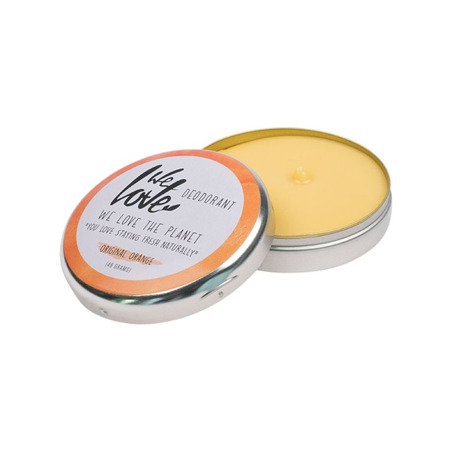 Nous aimons le look orange original du déodorant planète