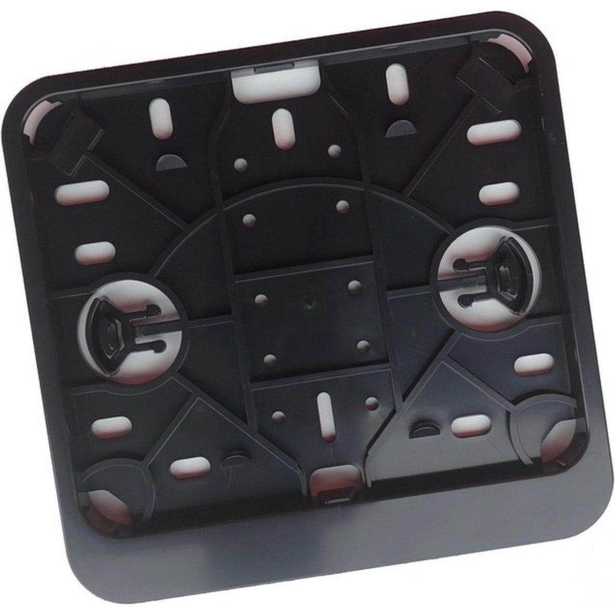 Support de plaque d'immatriculation 145x125 plastique noir nl