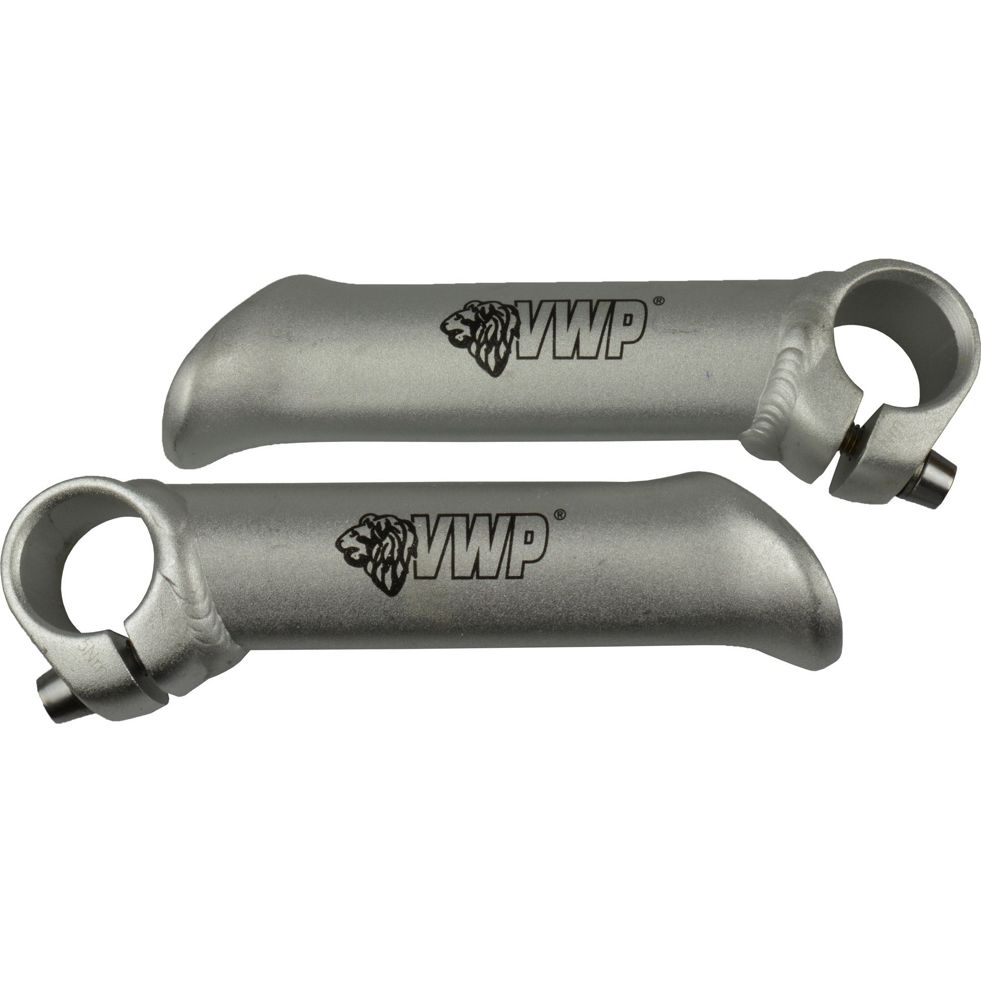 VWP Bar-Ends forgés Forgés courts à droite en aluminium argent