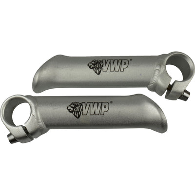 VWP Bar-Ends forgés Forgés courts à droite en aluminium argent