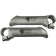 VWP Bar-Ends forgés Forgés courts à droite en aluminium argent