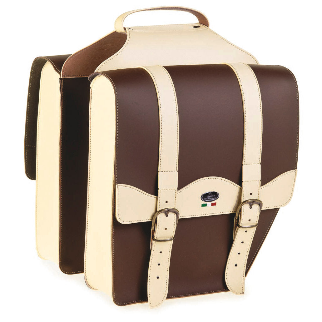 Selle Monte Grappa double sac 17L Cruiser vintage crème t.dimoro