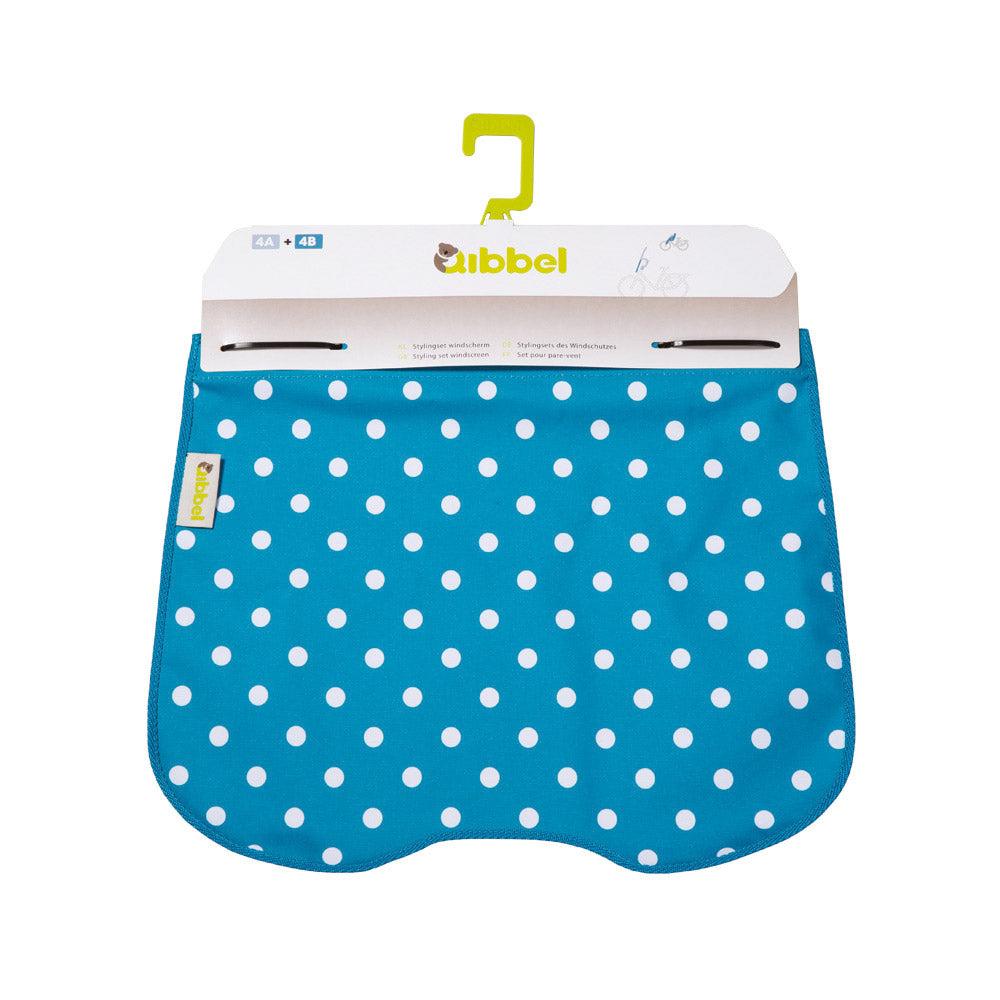 Qibbel Styling Set Pare-brise à pois bleu