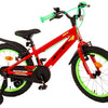 Volare Rocky Children's Bicycle - Boys - 18 pouces - Rouge - Freins à deux mains
