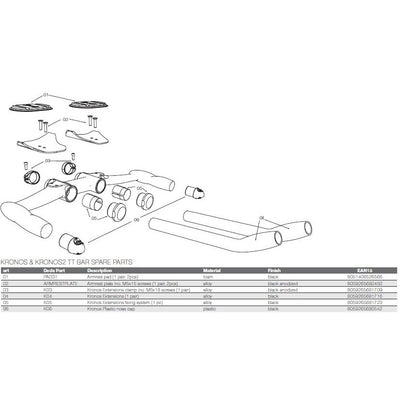 Diagramme de contre-la-montre Kronos2 42cm Lowrider Carbon