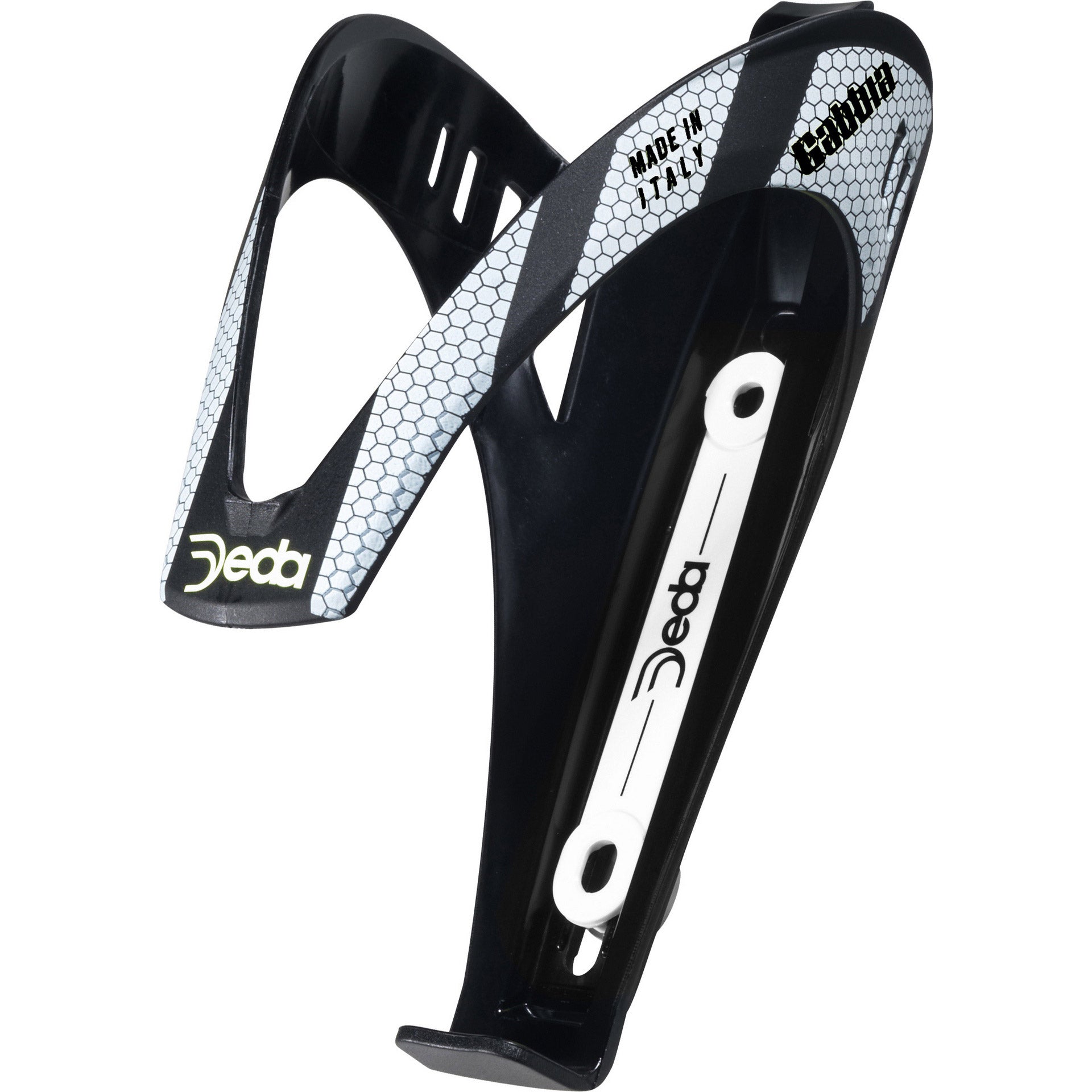 Deda Bidone Holder Gabbia Black avec imprimé blanc