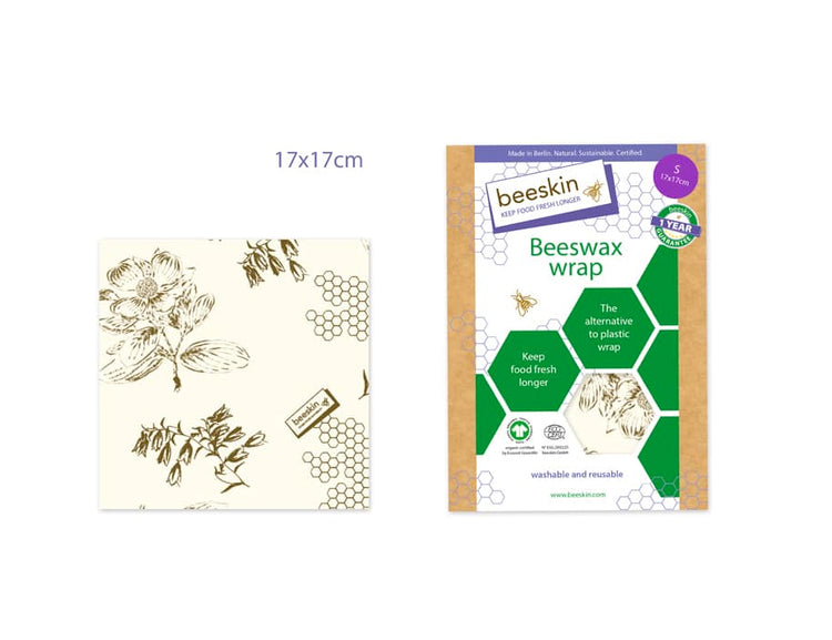 Gant de toilette d'abeille en peau d'abeille petite imprimé fleur 17x17