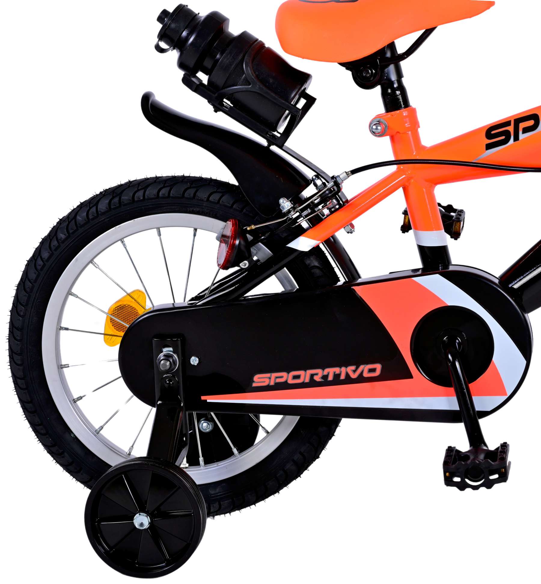 Volare Sportivo Children's Bicycle - Boys - 14 pouces - Néon Oranje Black - deux freins à main