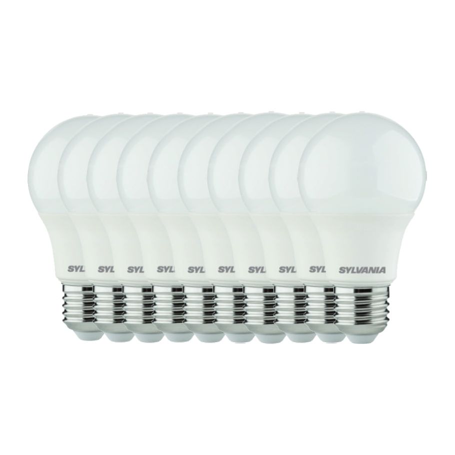 Sylvania LED lampe e27 806 lm bol tapage 10 pièces