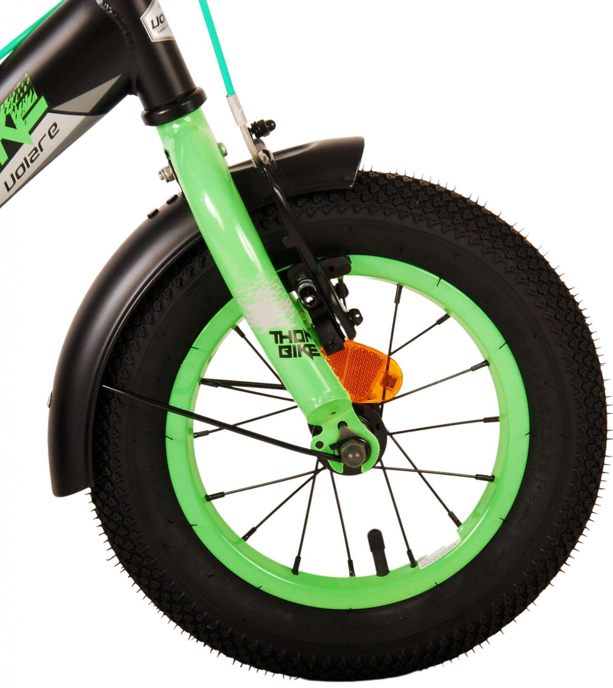 Volare Thombike Children's Bike - Boys - 12 pouces - Black Green - deux freins à main