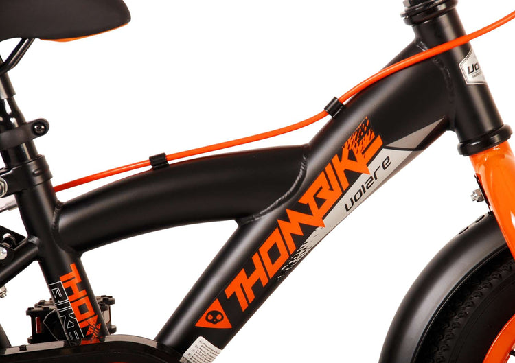 Volare Thombike Children's Bike - Boys - 12 pouces - Black Orange - deux freins à main