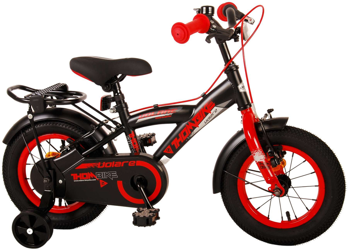 Volare Thombike Children's Bike - Boys - 12 pouces - Black Red - deux freins à main