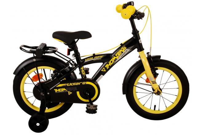 Volare Thombike Children's Bike - Boys - 14 pouces - Jaune noir - Freins à deux mains