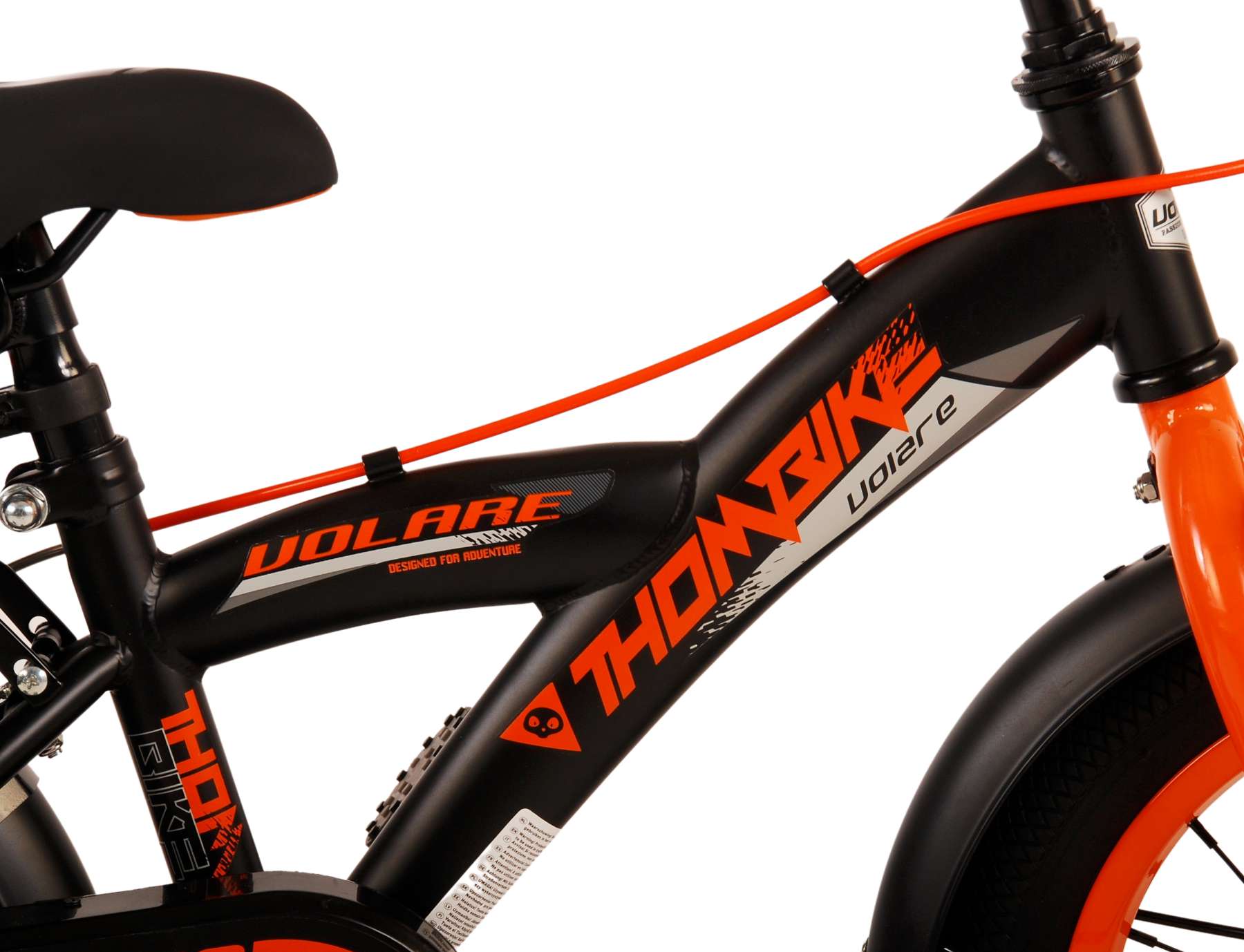 Volare Thombike Children's Bicycle - Boys - 14 pouces - Black Orange - deux freins à main