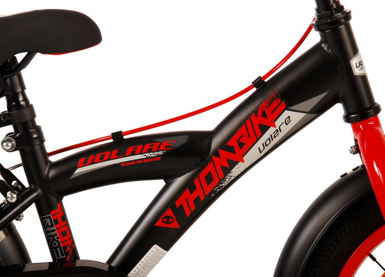 Volare Thombike Children's Bike - Boys - 14 pouces - Black Red - deux freins à main