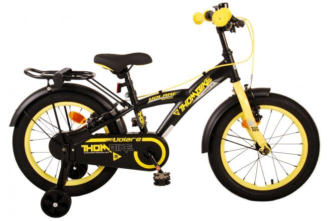 Volare Thombike Children's Bike - Boys - 16 pouces - Jaune noir - Freins à deux mains