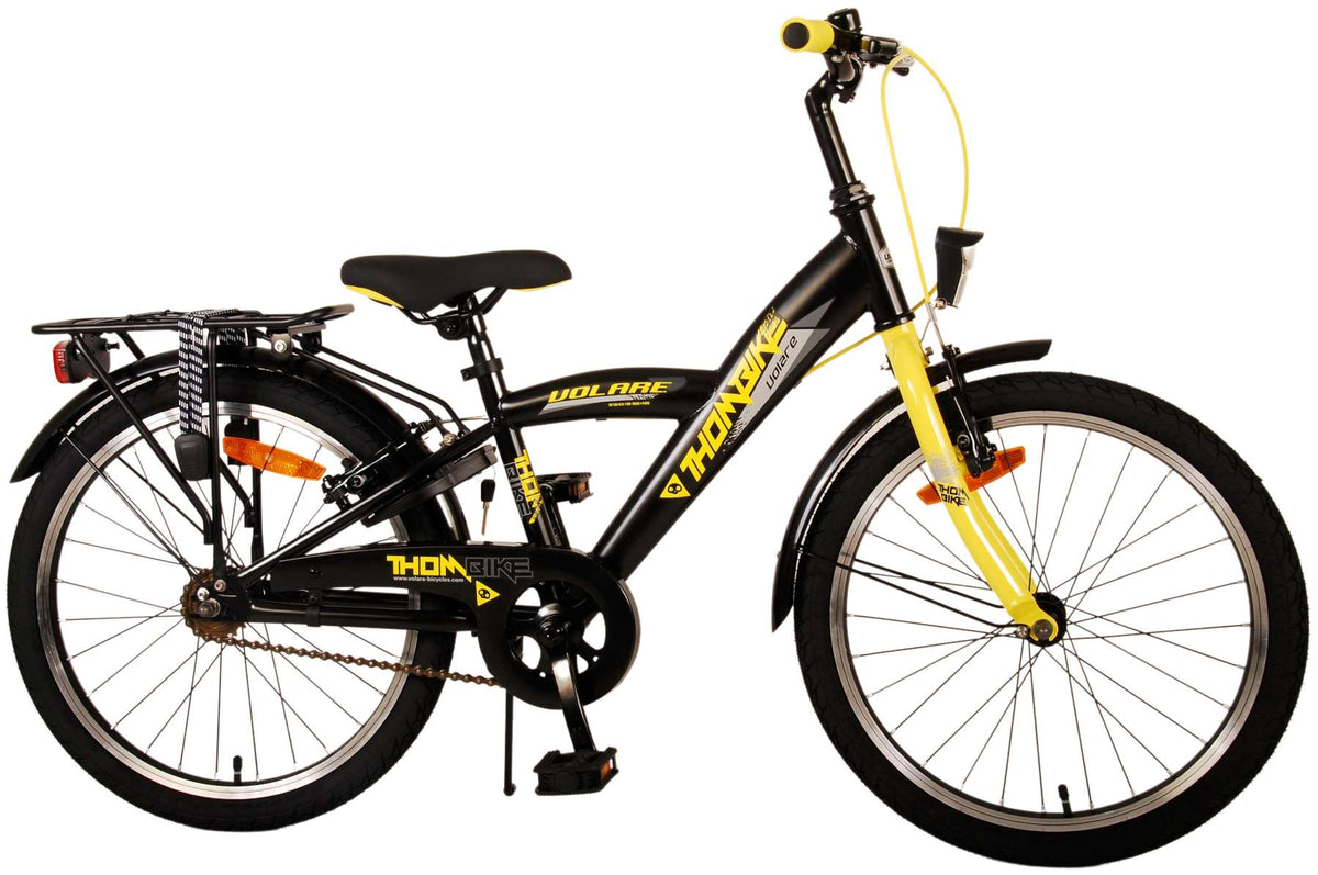 Volare Thombike Children's Bike - Boys - 20 pouces - Jaune noir - Freins à deux mains