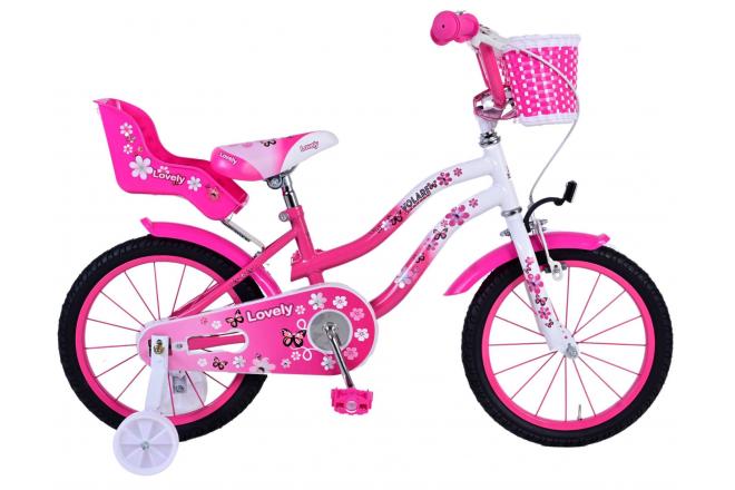 Volare les belles filles pour enfants 16 pouces rose blanc