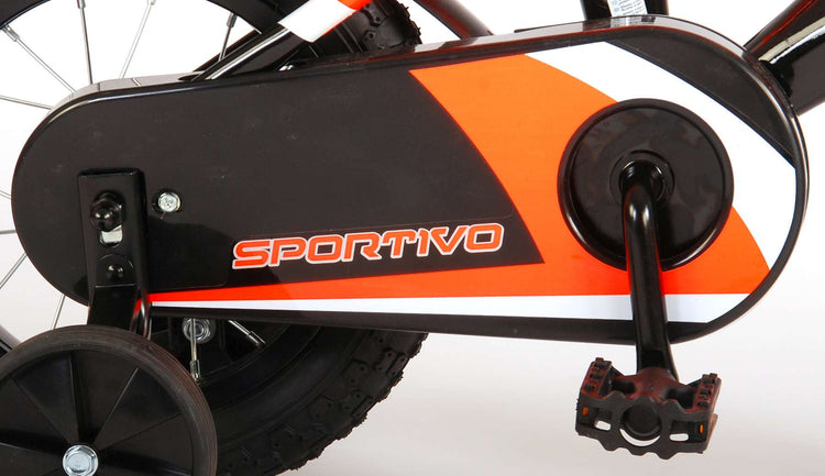 Volare Sportivo Children's Bicycle - Boys - 12 pouces - Neon Oranje Black - 95% assemblé