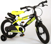 Volare Sportivo Children's Bicycle - Boys - 14 pouces - Black jaune néon - deux freins à main - 95% assemblés - afbeelding 3