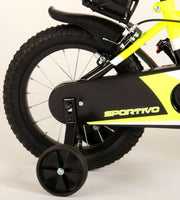 Volare Sportivo Children's Bicycle - Boys - 14 pouces - Black jaune néon - deux freins à main - 95% assemblés - afbeelding 4
